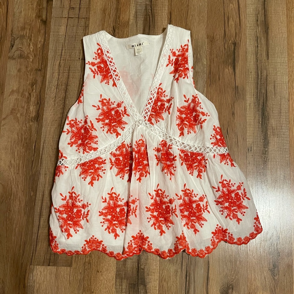 White floral shirt